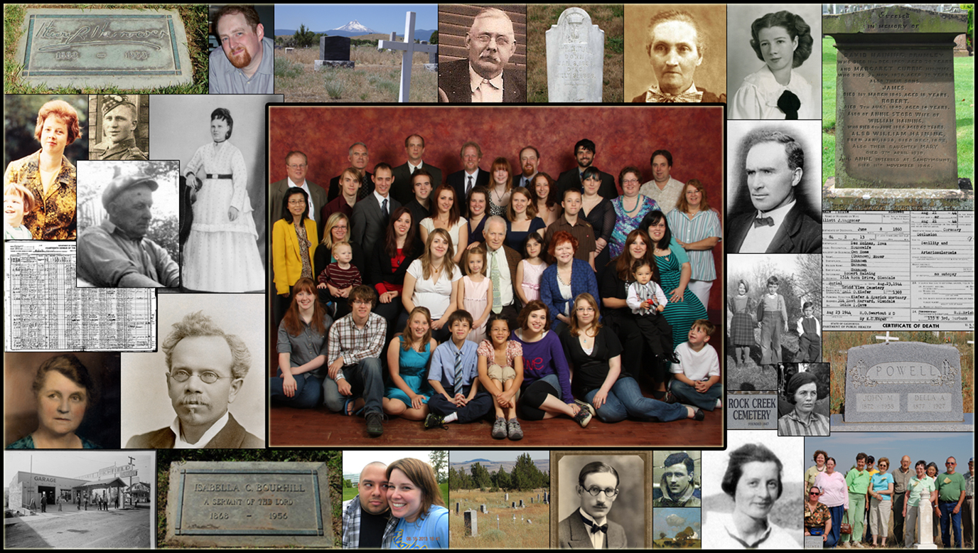 Collage of family pictures.